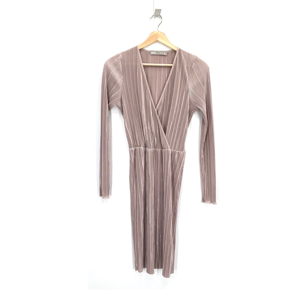 ASOS Plunge Neckline Long Sleeves Cross Front Dress Size 4